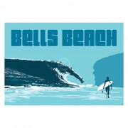 Retro Print | Surf Bells Beach